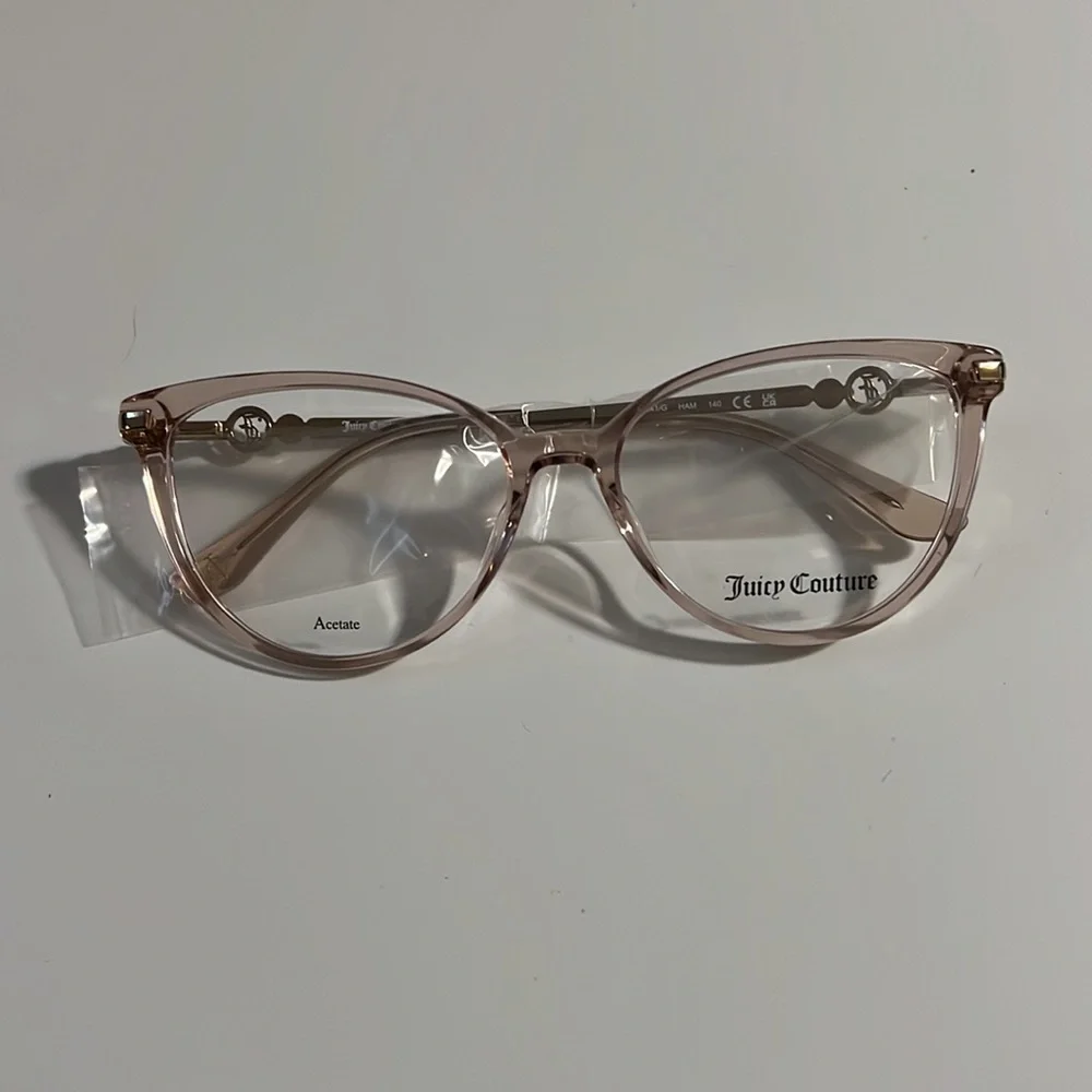 NWOT JUICY COUTURE Eyeglasses JU241 Transparent Champagne Gold